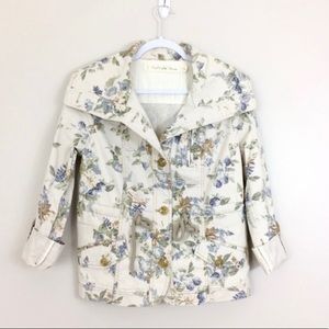 Anthropologie Floral Anorak Cargo Jacket Utility